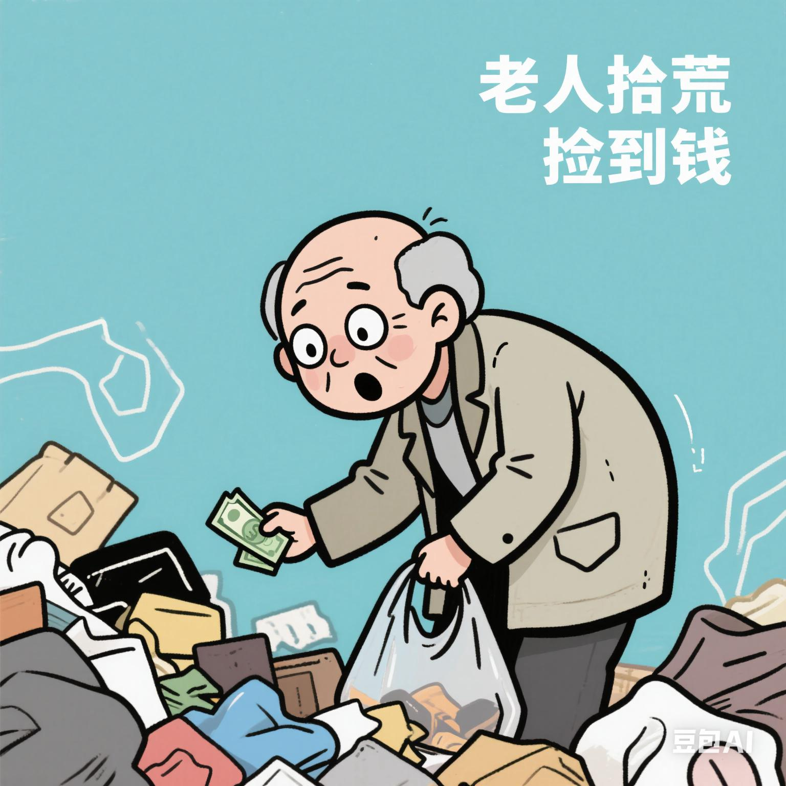 七旬拾荒老人在捡来旧衣中发现6000元