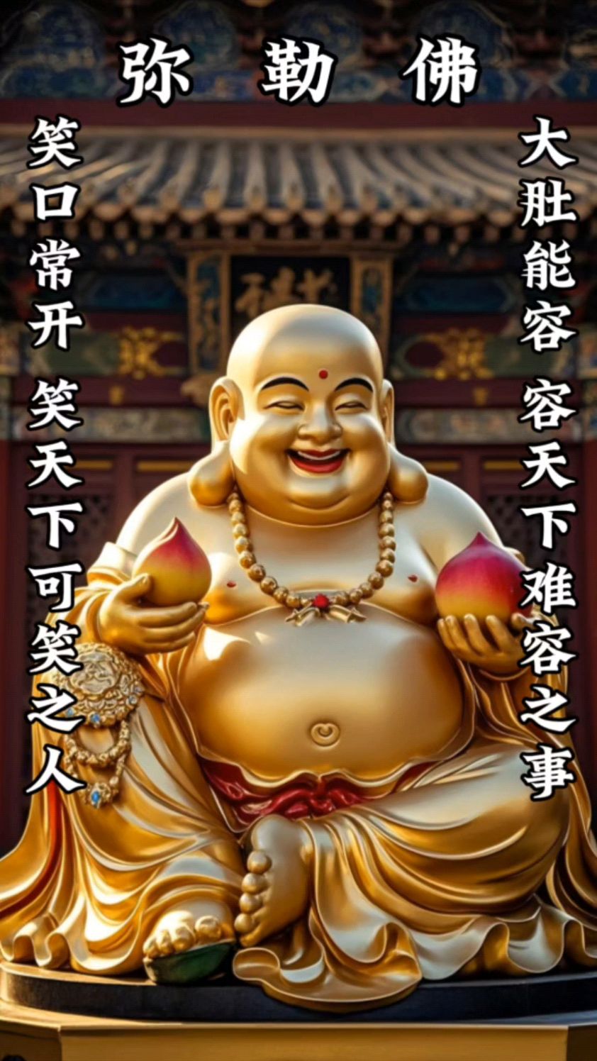 弥勒佛以慈悲为怀,象征着对世间万物的包容和大度