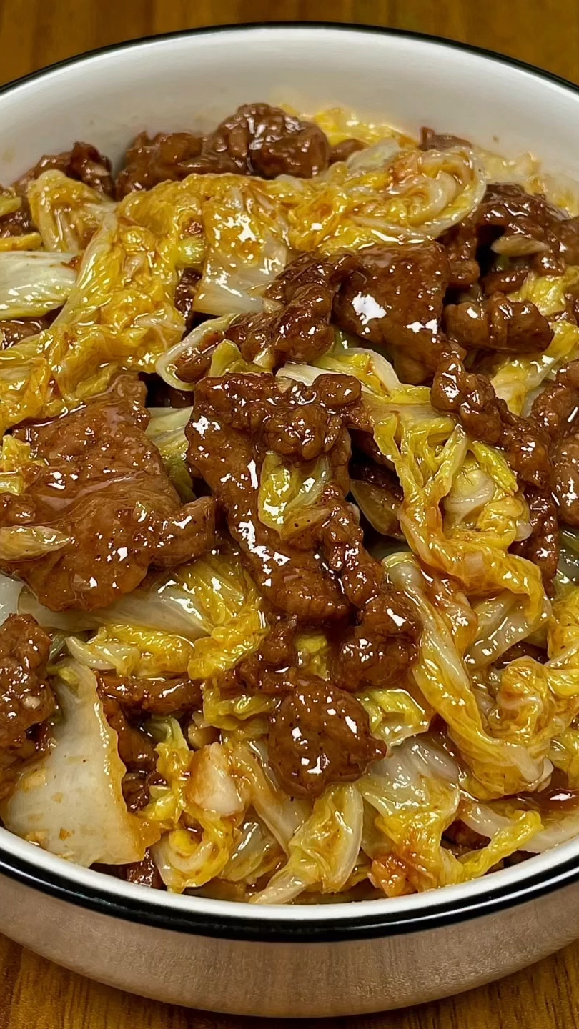 今天分享牛肉炒娃娃菜,真的一绝