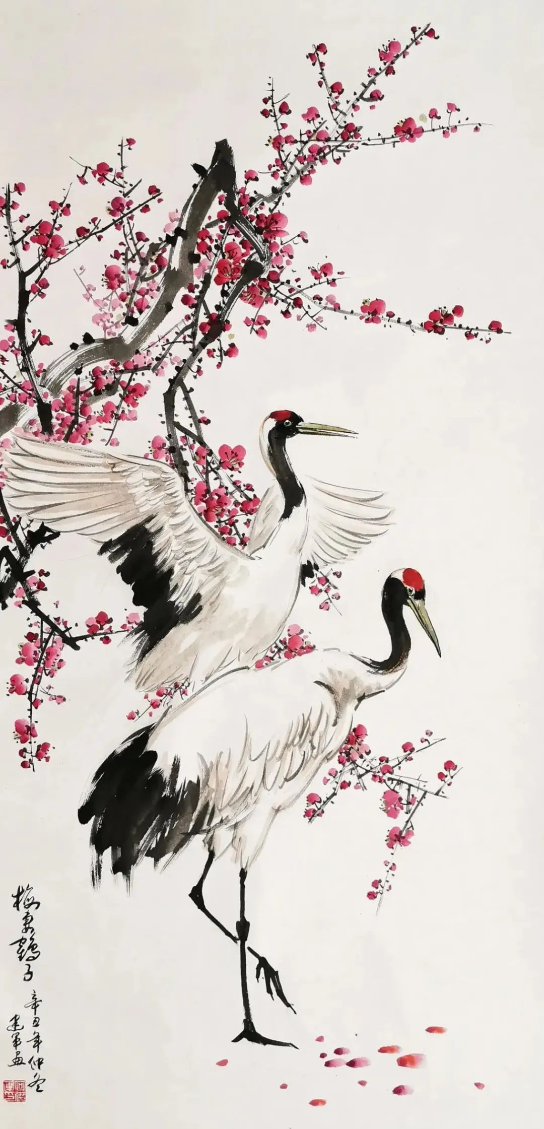 极品写意仙鹤,水墨淋漓,呼之欲出