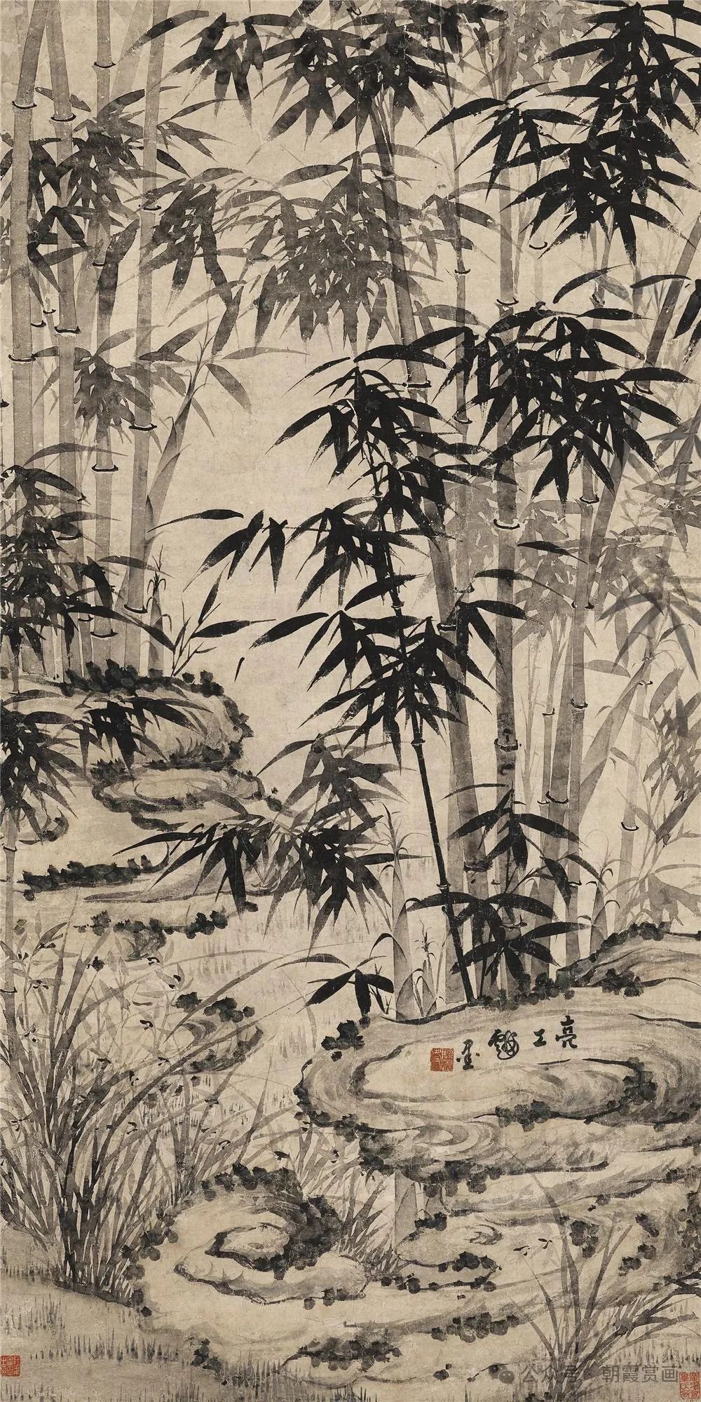 名家国画:《竹石图》 清风高节
