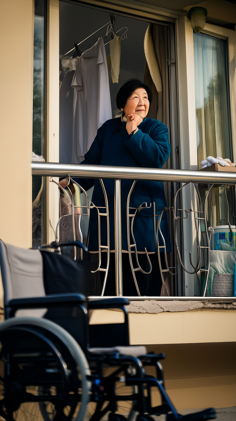 给摔伤脚踝的亲家母送去