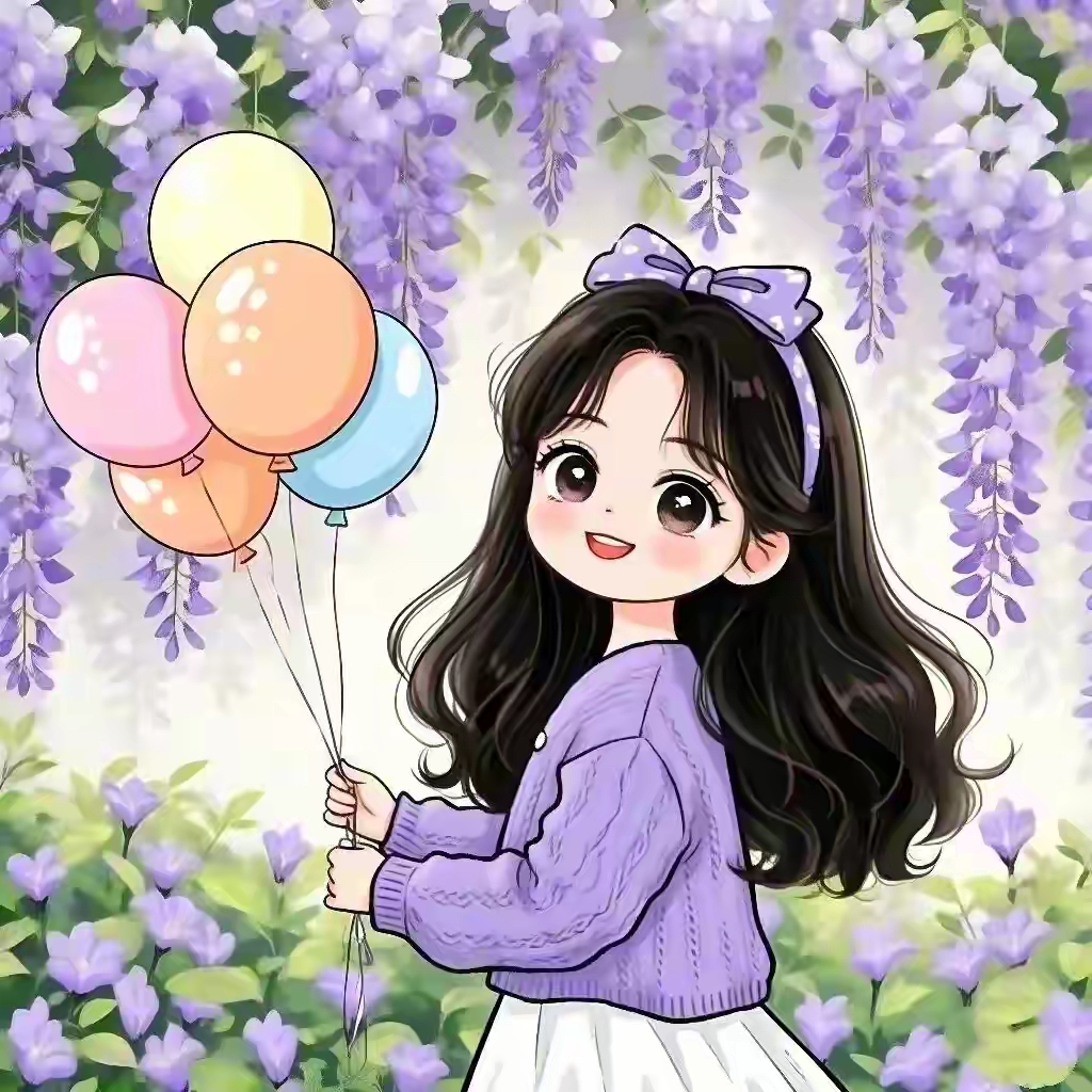 超治愈系女孩插画头像