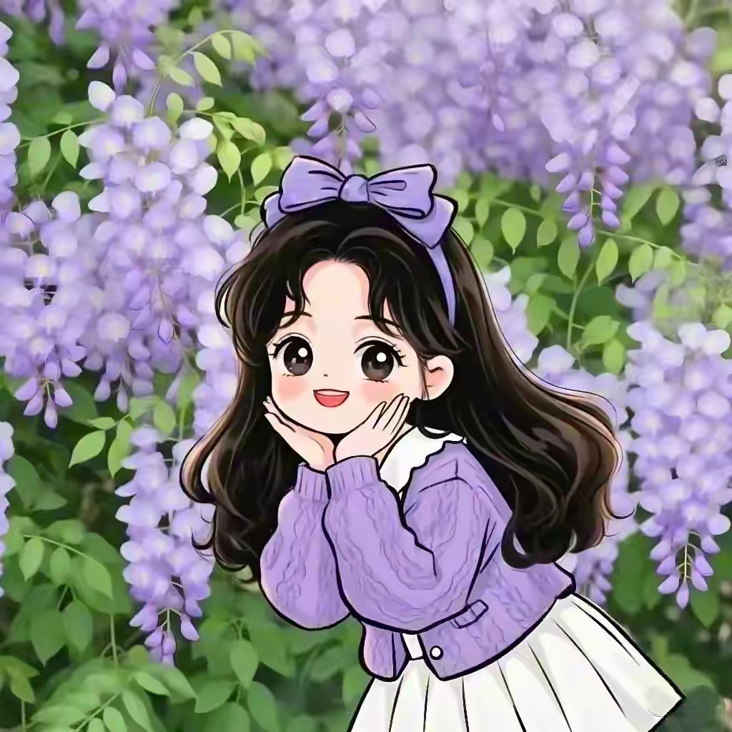 超治愈系女孩插画头像