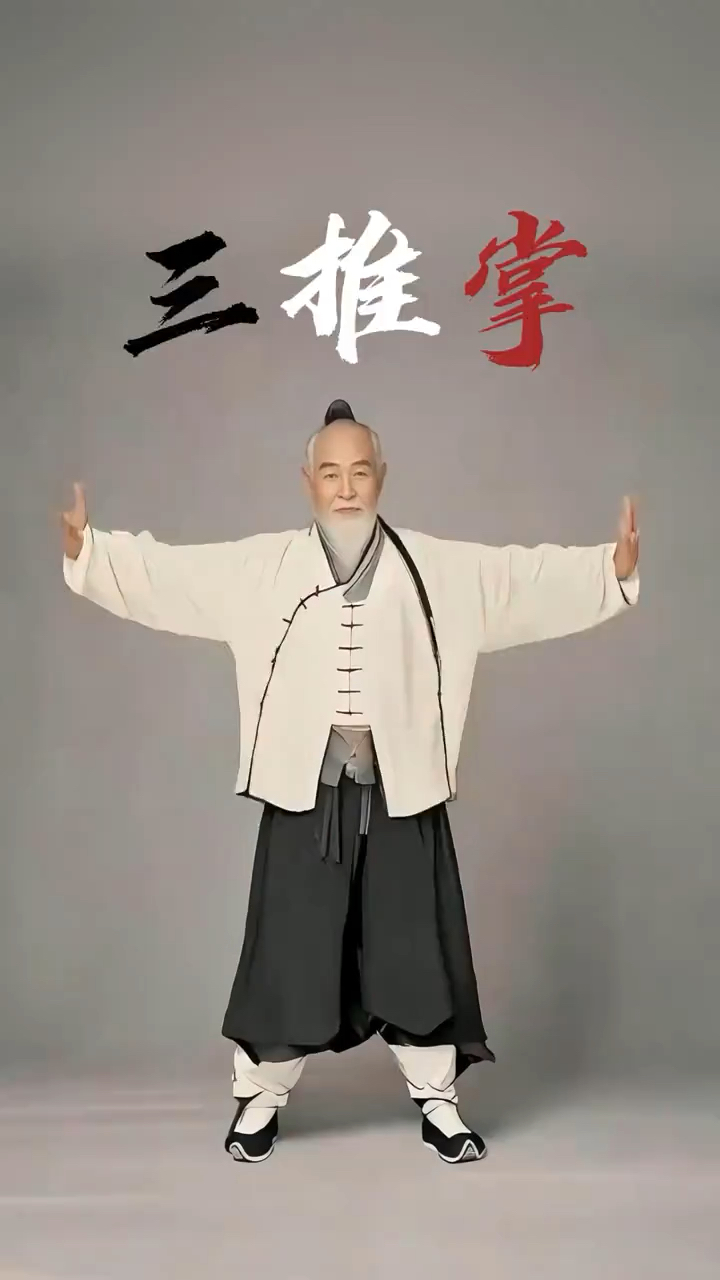 养生太极掌第三套(养生太极掌第三套教学分解正面示范演练)