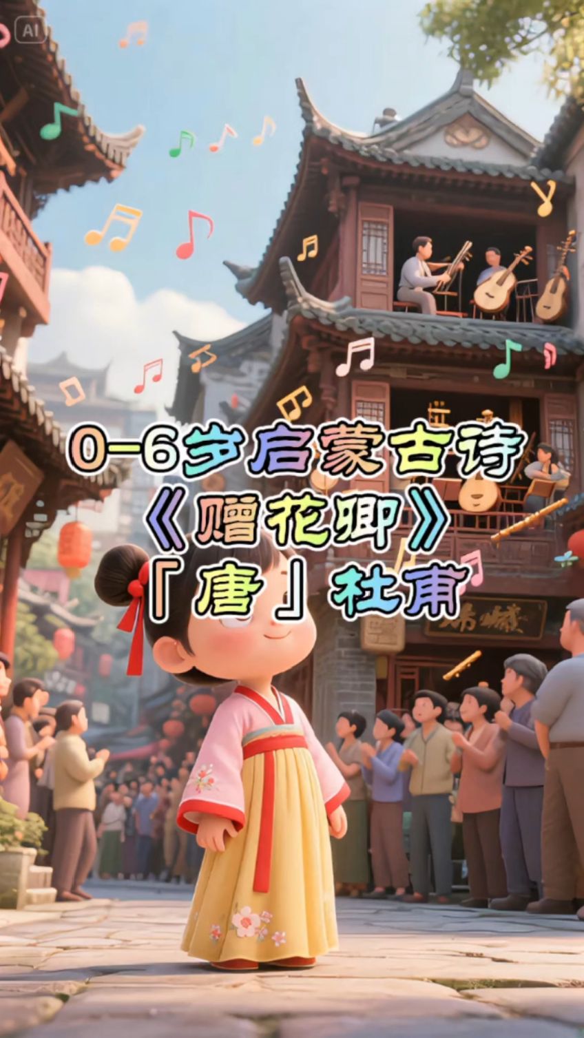 0-6岁启蒙古诗 《赠花卿》「唐」杜甫