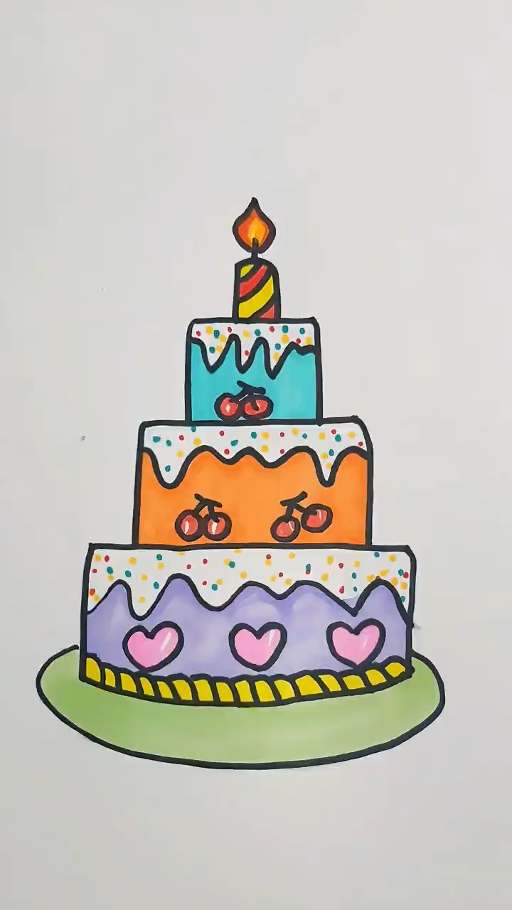 用三个一教你画蛋糕!