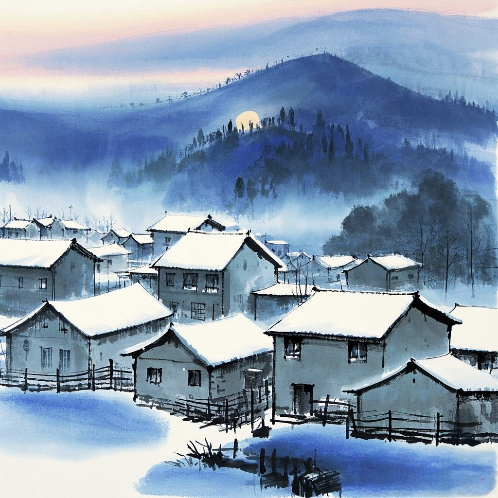 乱红打湿春衫薄,飞白洇开石径斜. 竹叶凝烟浮冷翠,苔痕渍雨涨新芽