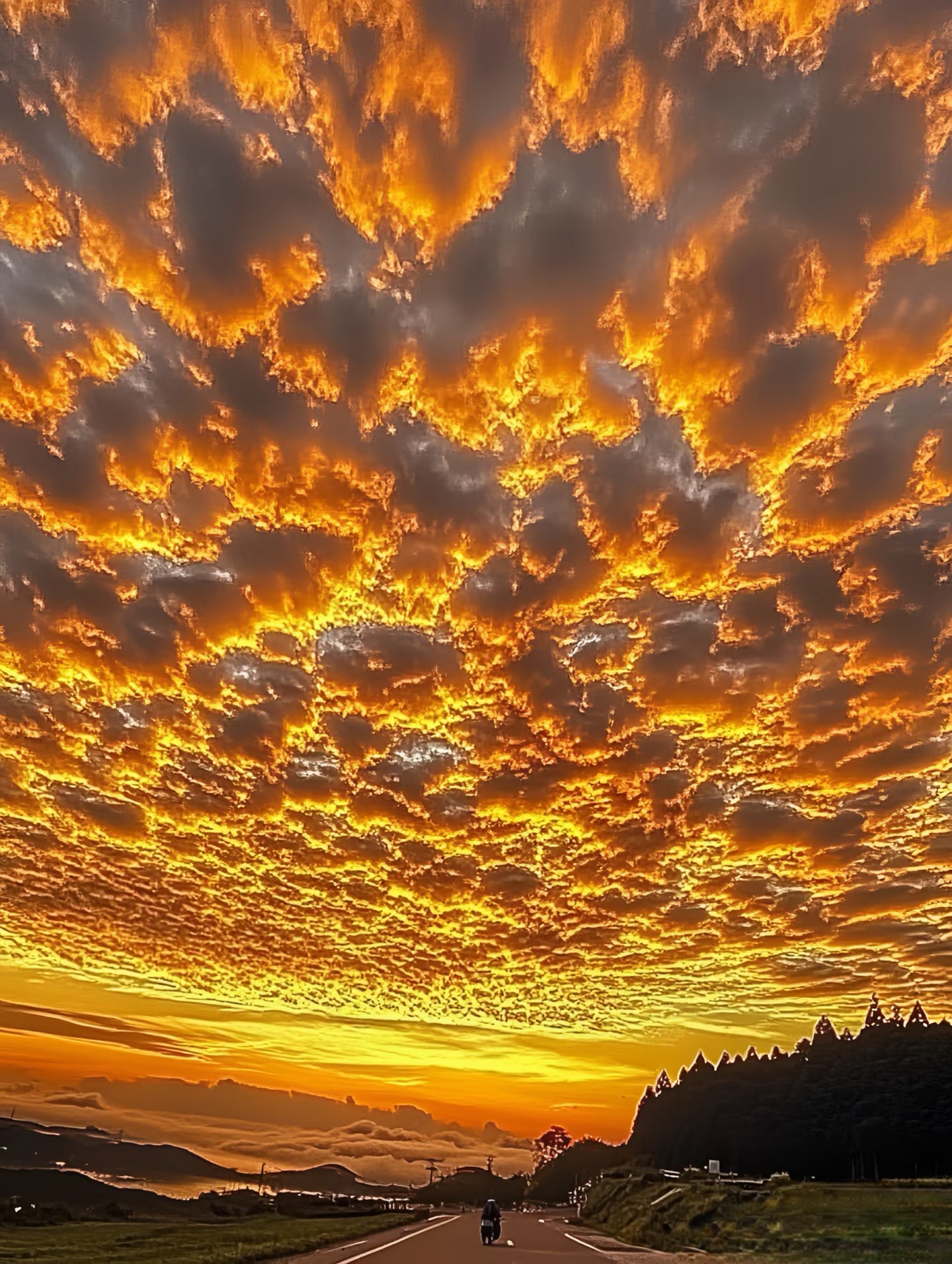 想看看大家拍的火烧云晚霞 天边的晚霞如同火焰般燃烧