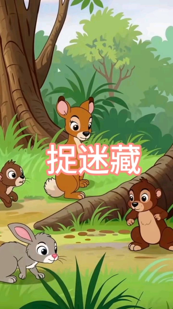 小动物们开心捉迷藏