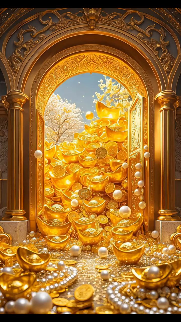 黄金万两,财源滚滚