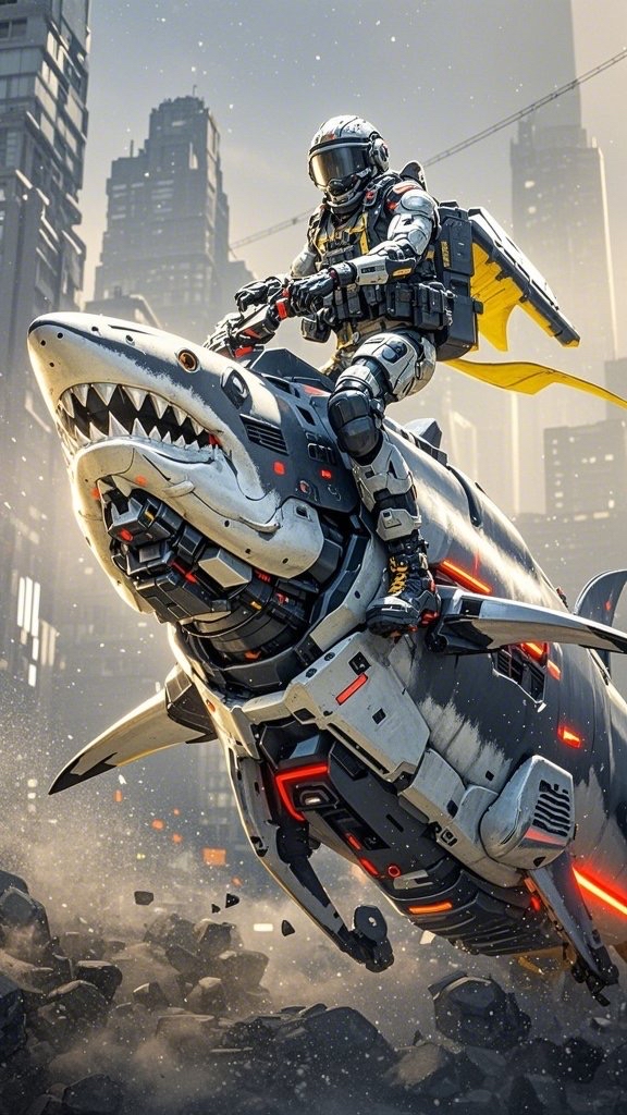 机械鲨鱼骑士降临!#动态连更挑战