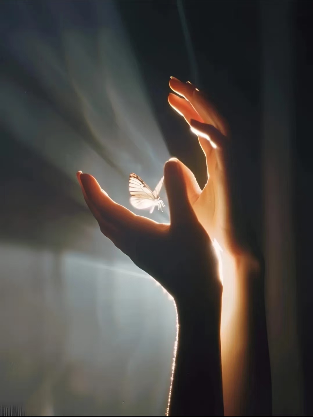 在二〇二五的晨曦中伫立, 掌心里的蝴蝶,振翅