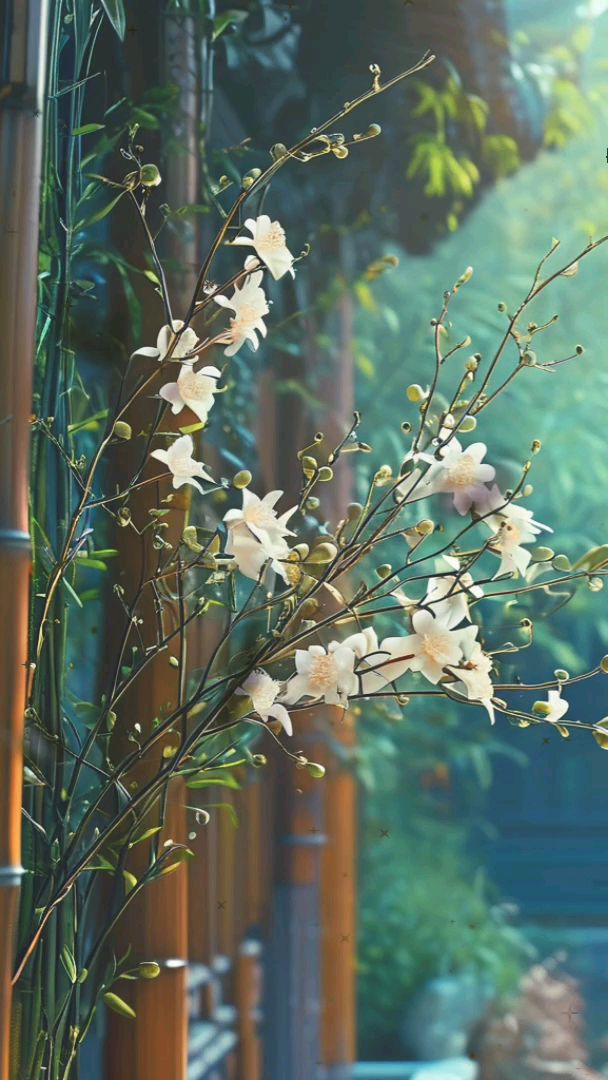 竹兰花香,醉梦园林