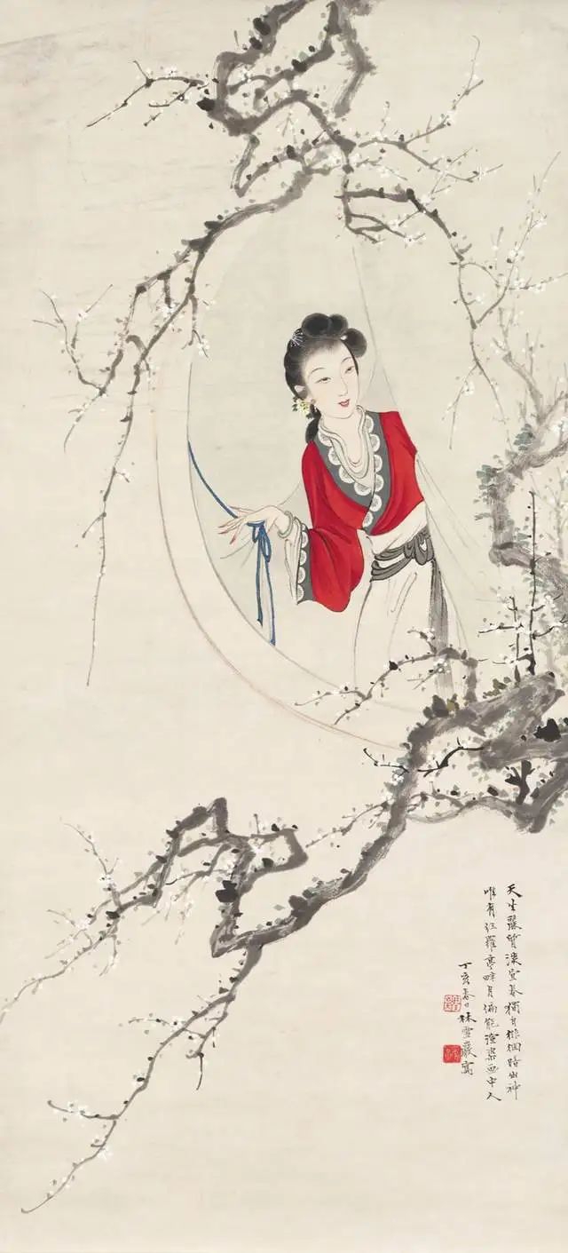 清代画家林雪岩的一组古典仕女画