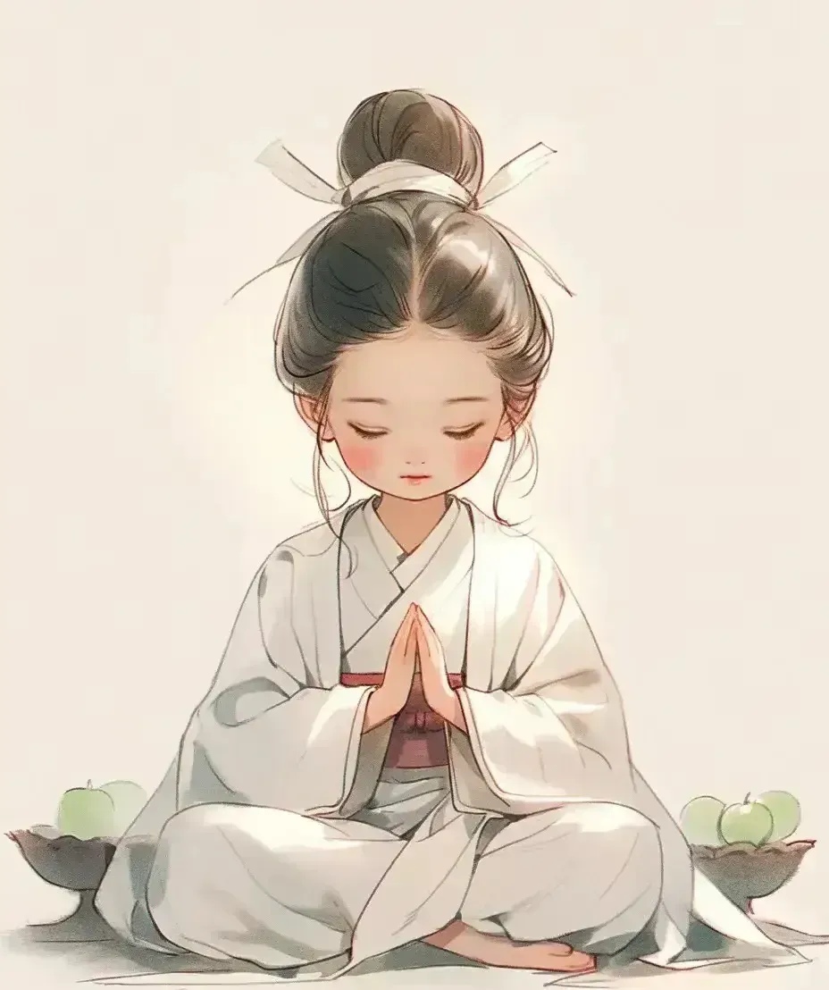 动画小女孩修仙图片动漫图片心态清净国学的头像女古风佛系莲花小女孩