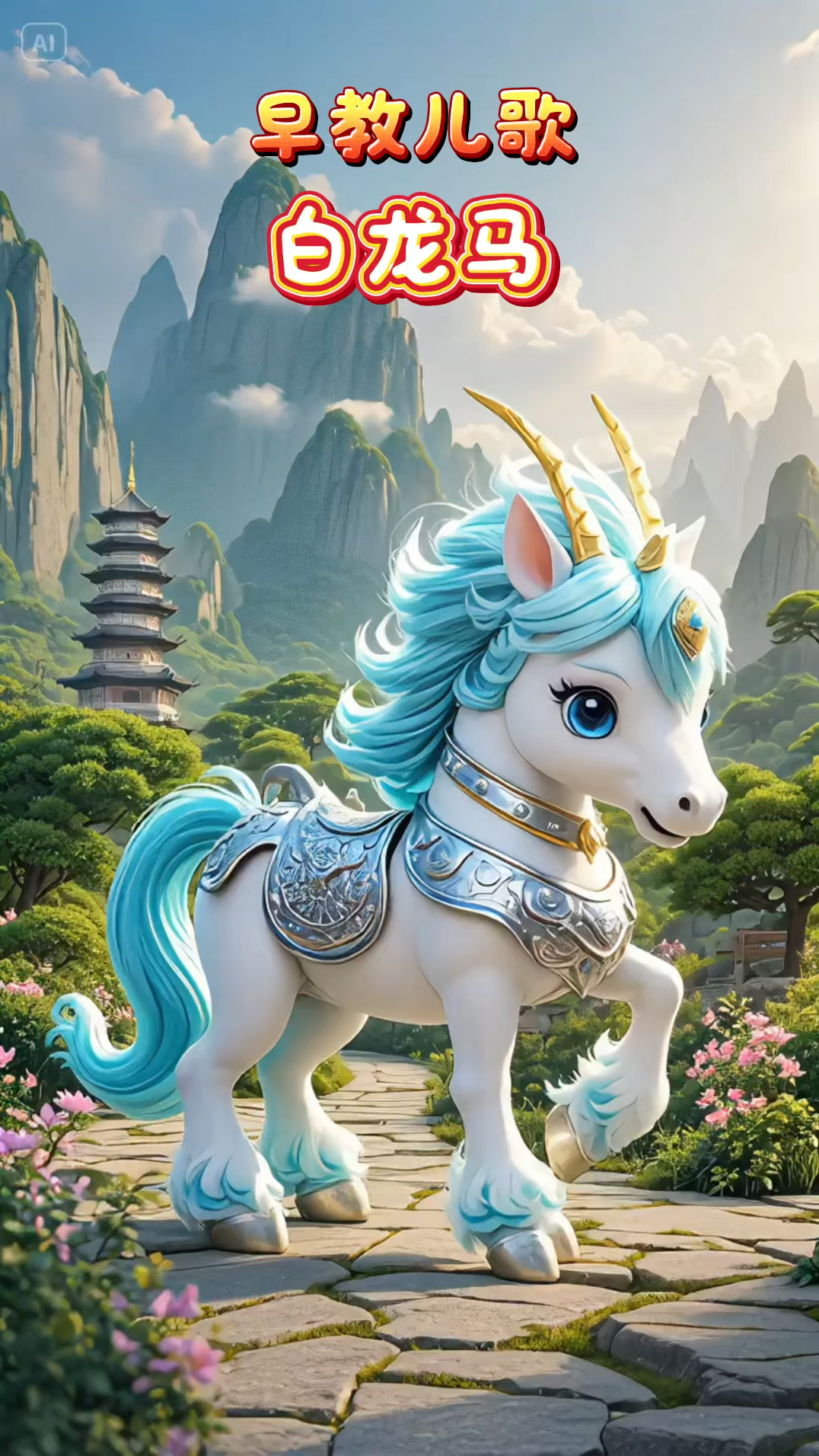 第5集 宝宝早教启蒙儿歌《白龙马》,聪明宝贝每日一歌