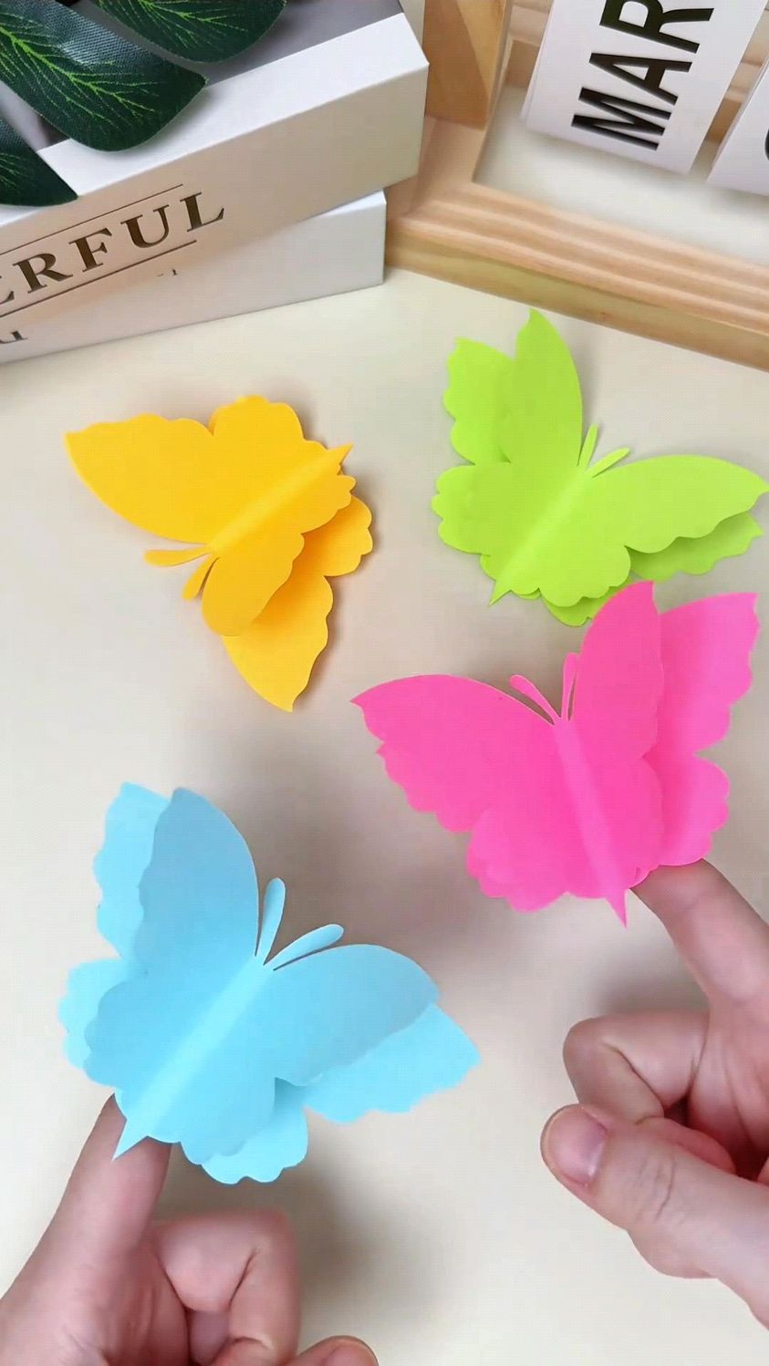 几步就可以做出来的立体蝴蝶,超级简单,超级好看