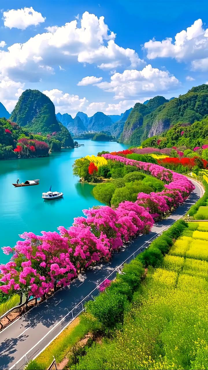 蓝天白云青山绿水太美丽了