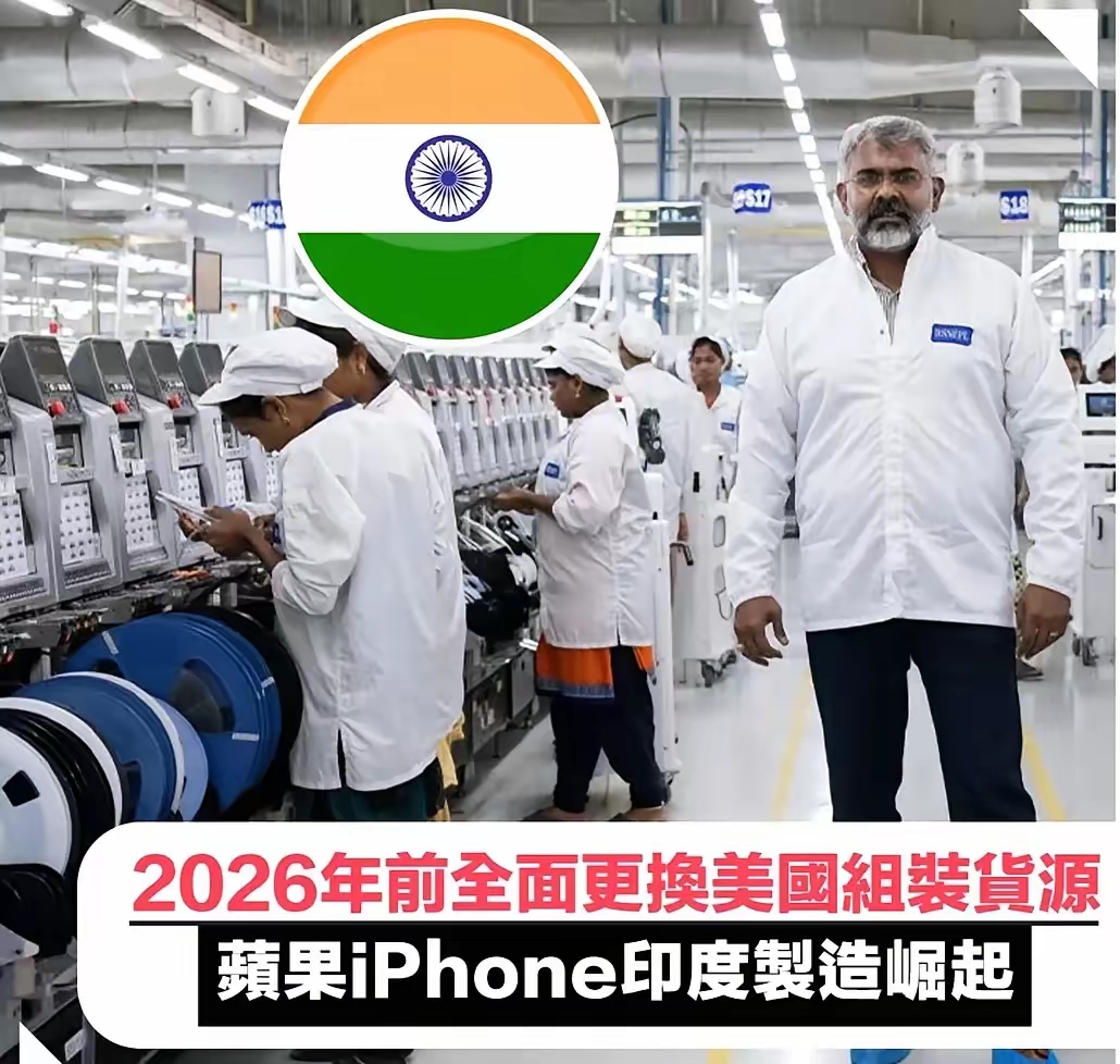当富士康印度工厂的工人在闷热的车间里组装iphone外壳时,他们或许不