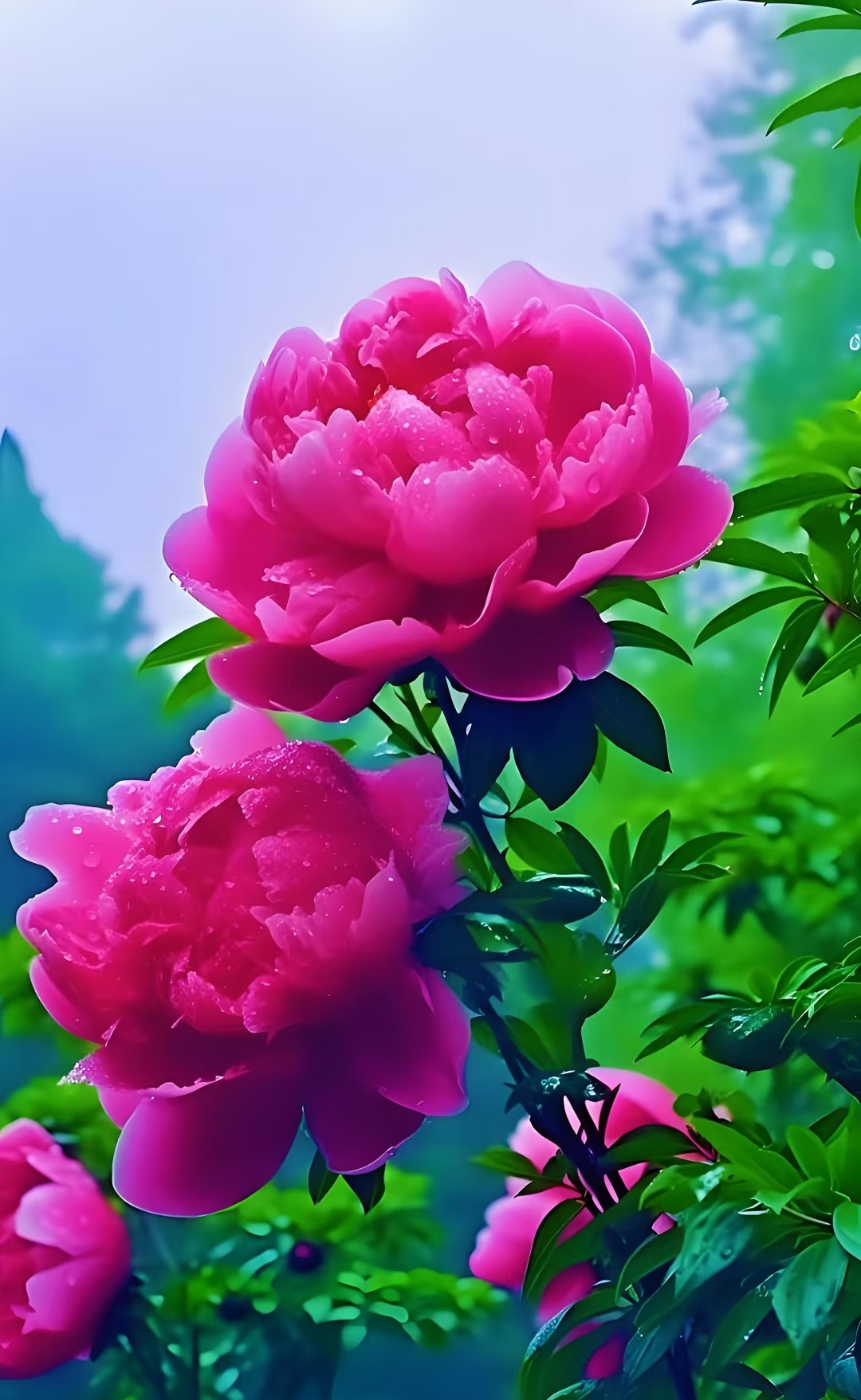 暮春的花园里牡丹花正上演一场盛大的华服秀