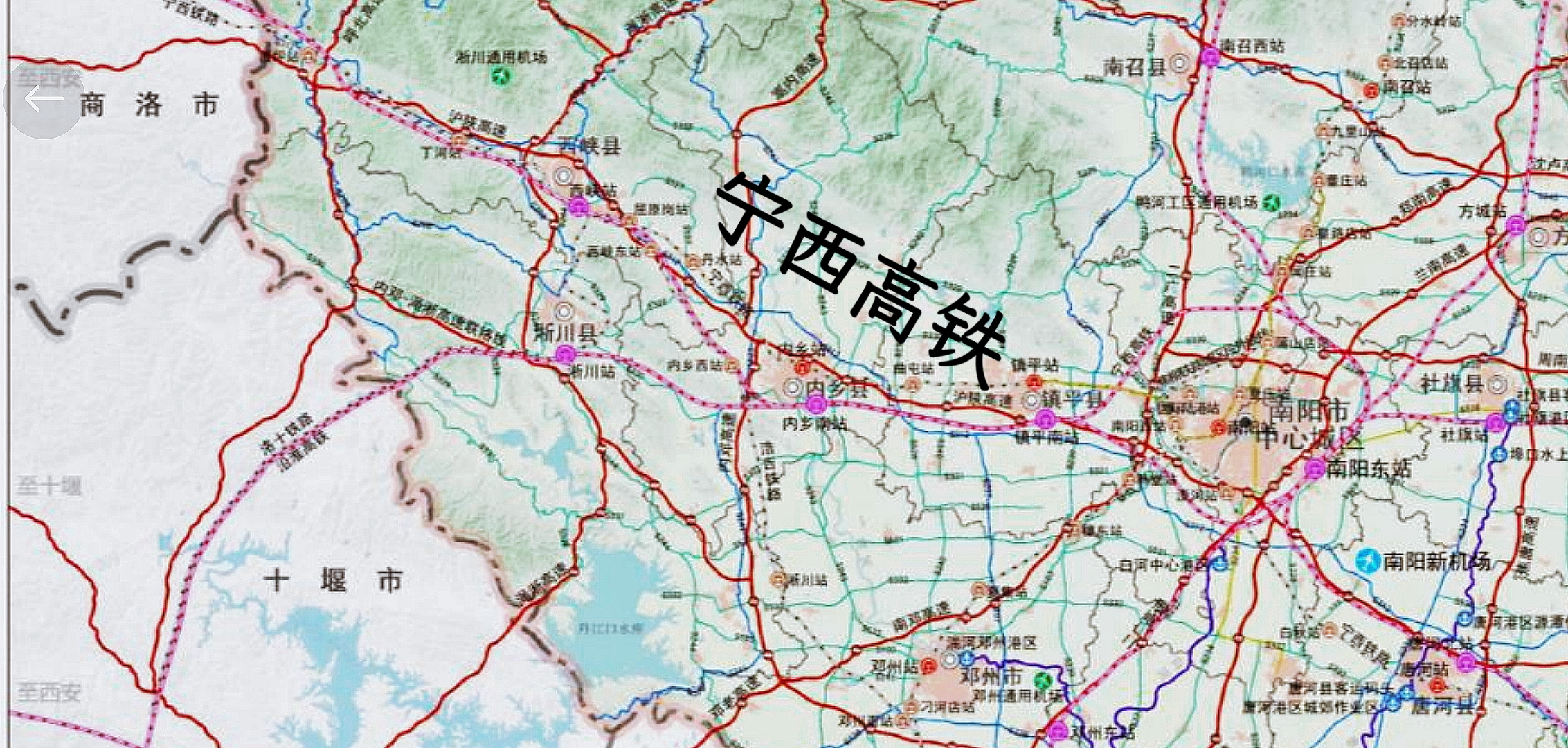 南阳至渠首高速路线图图片