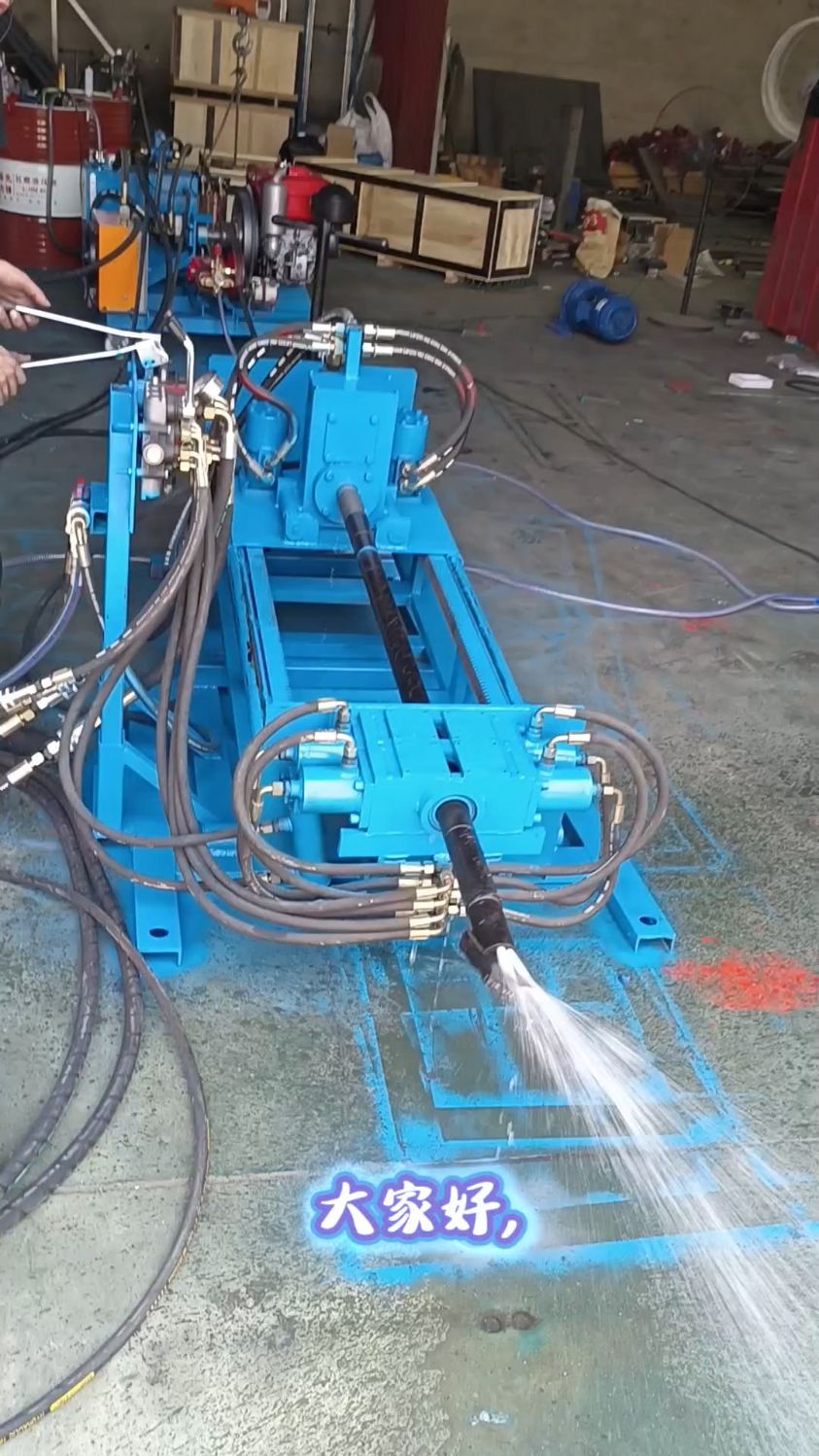 小型分体式定向钻机液压顶管机过路打孔精准定位