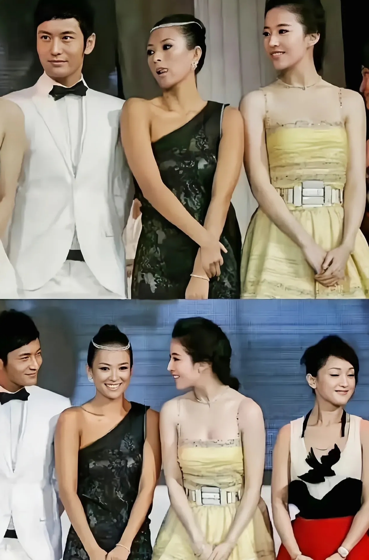 章子怡刘亦菲合照刘亦菲实际身高对比图刘亦菲黄晓明刘亦菲身高对比