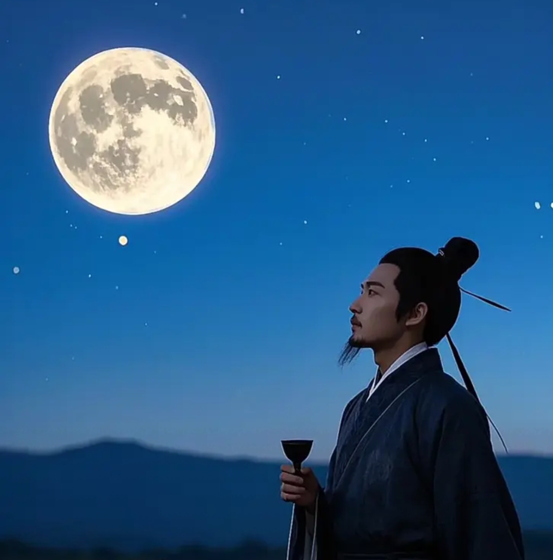 高清图片古风男人望月举杯图片望洋兴叹图片古装喝酒男豪杰千年往事