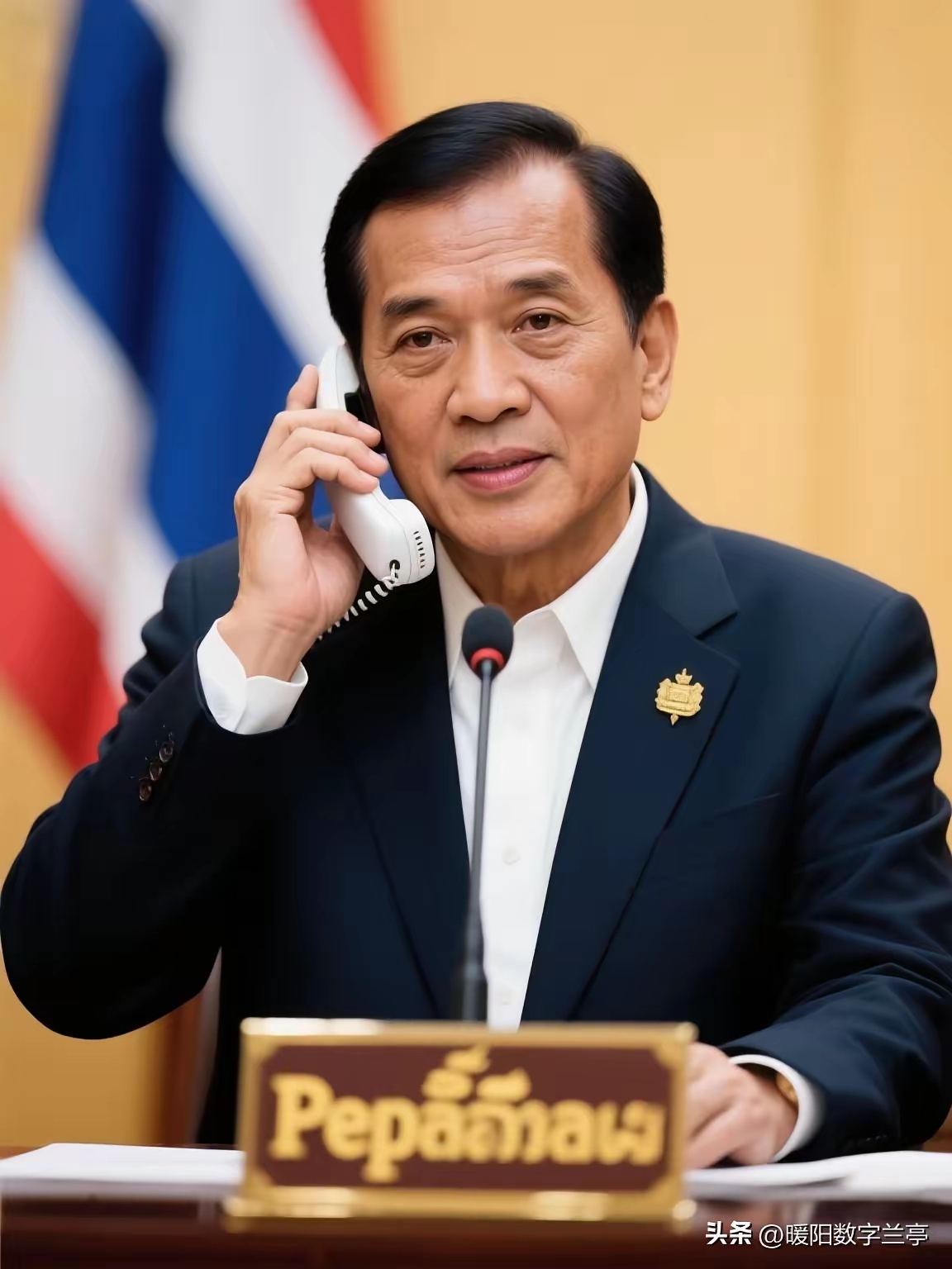 佩通坦被解职了,一家人也都来为泰党办公室鼓励她