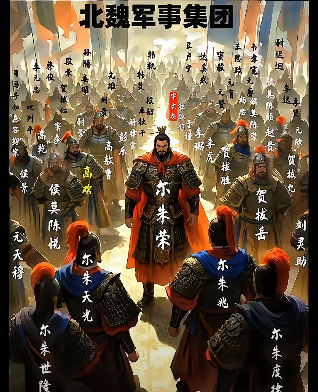 尔朱荣是把军事玩明白的人,带兵能带出花来的三军统帅,培养和拔擢了高