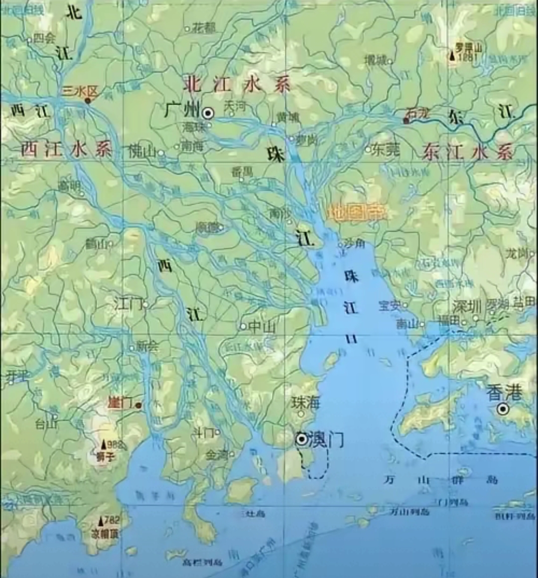 各段名称更迭频繁珠江水系图广州水系图广州河流广州河流分布珠江河北