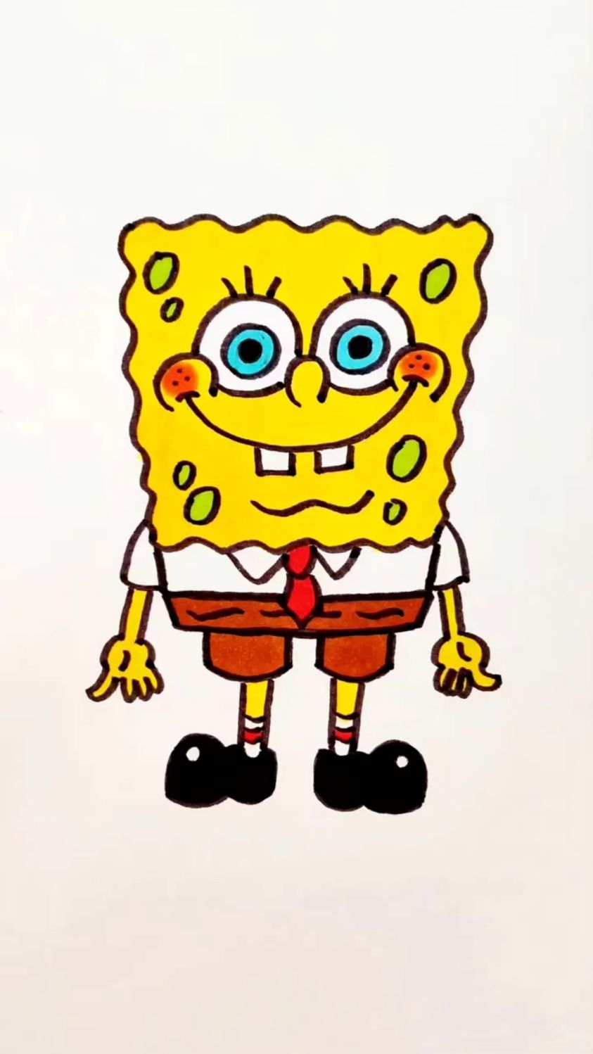 海绵宝宝画法,喜欢的收藏