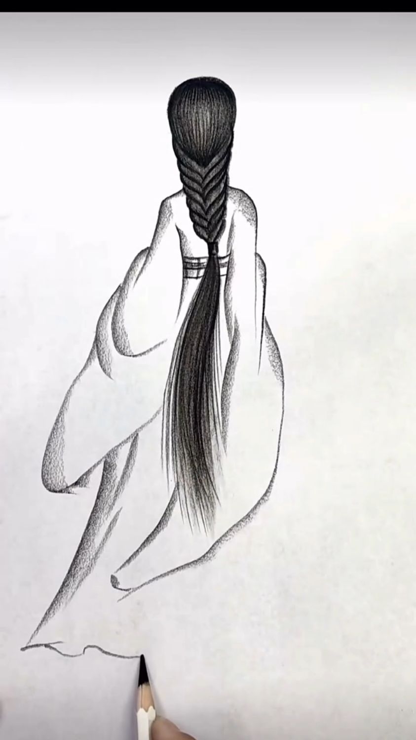 古风美女素描画,喜欢的收藏