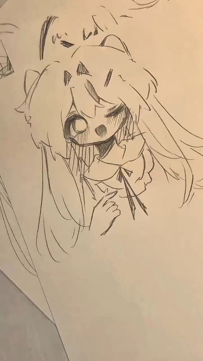 素描绘画动漫美女