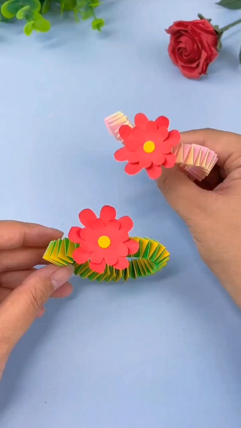 用纸折的手环,喜欢吗