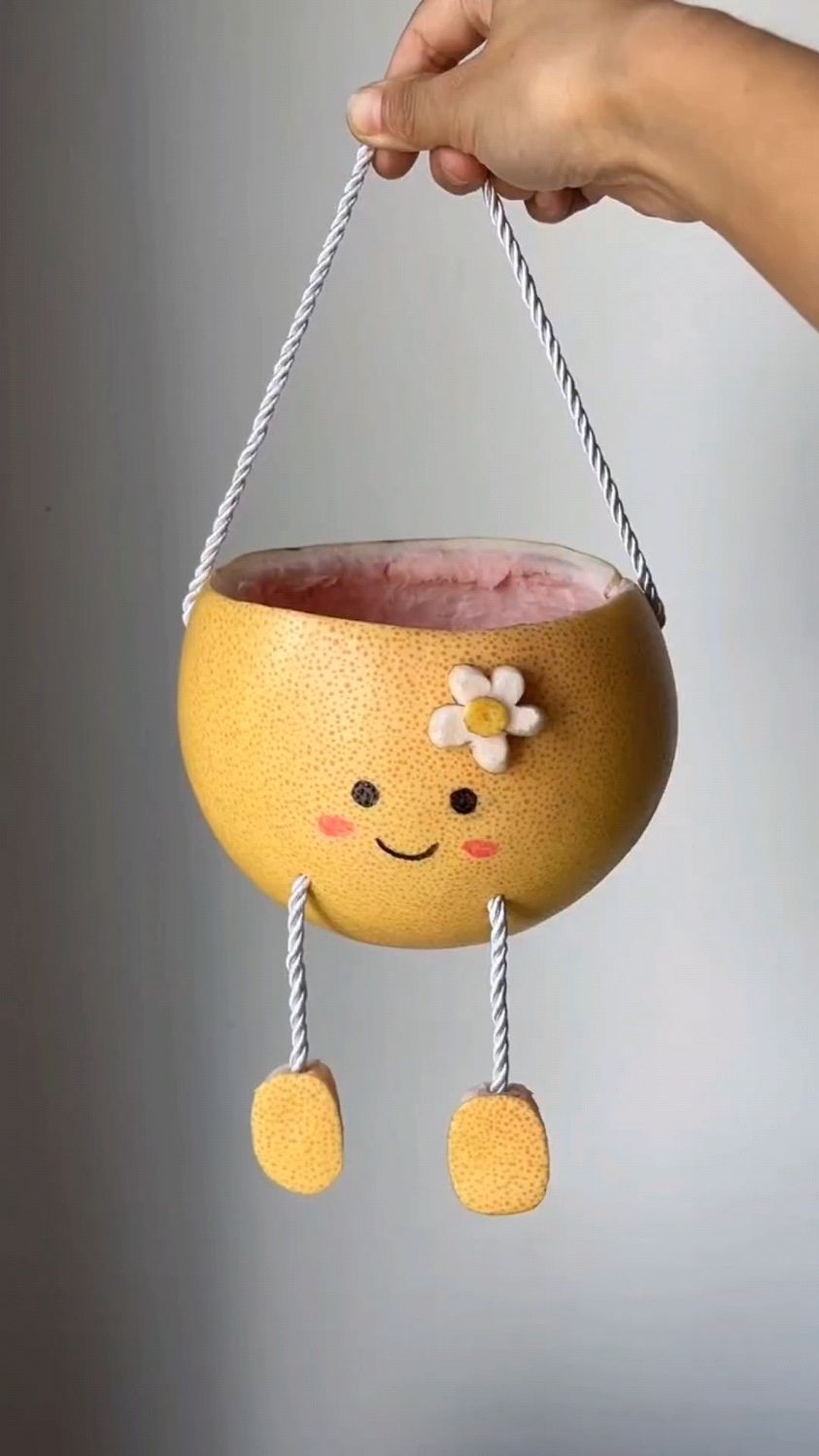 教你做有氛围感柚子灯