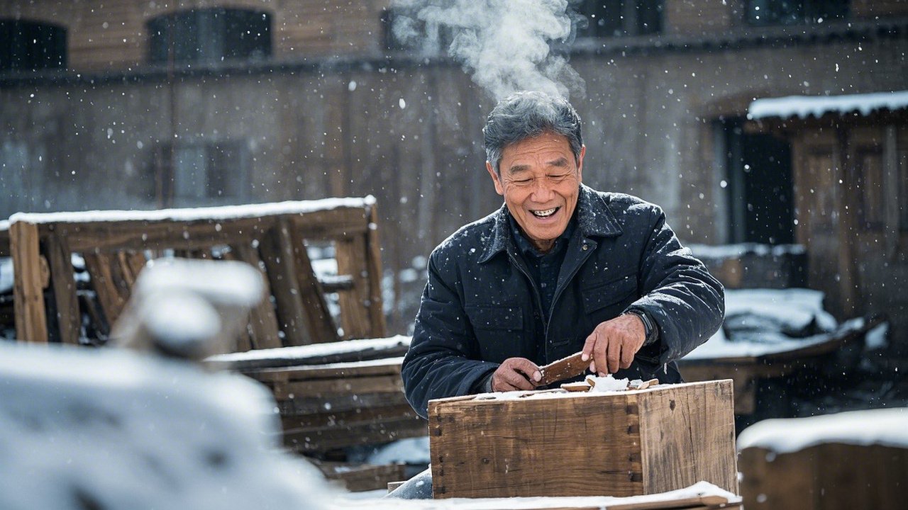 二十多年前的一个冬天,村里飘着雪,家家户户的烟囱冒着白烟