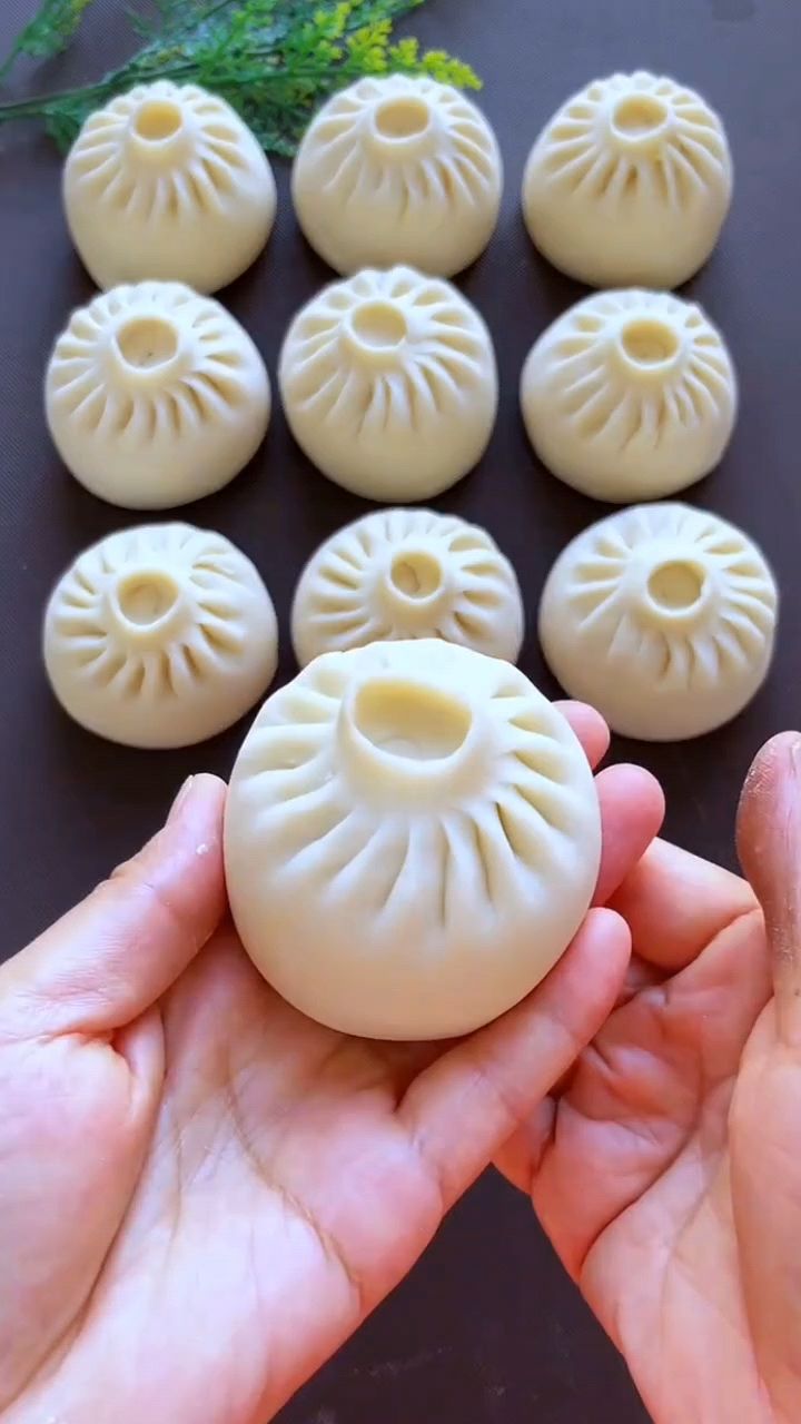 圆包子手法教程 纯手工制作美食