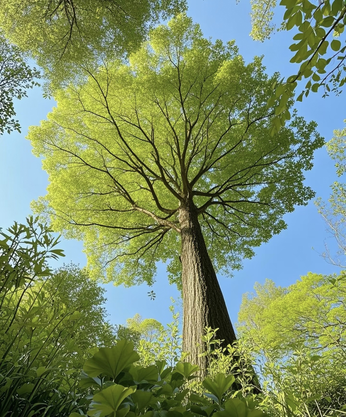 站在树下仰起头的那一刻, 阳光正从新绿的缝隙里淌下来, 风一吹