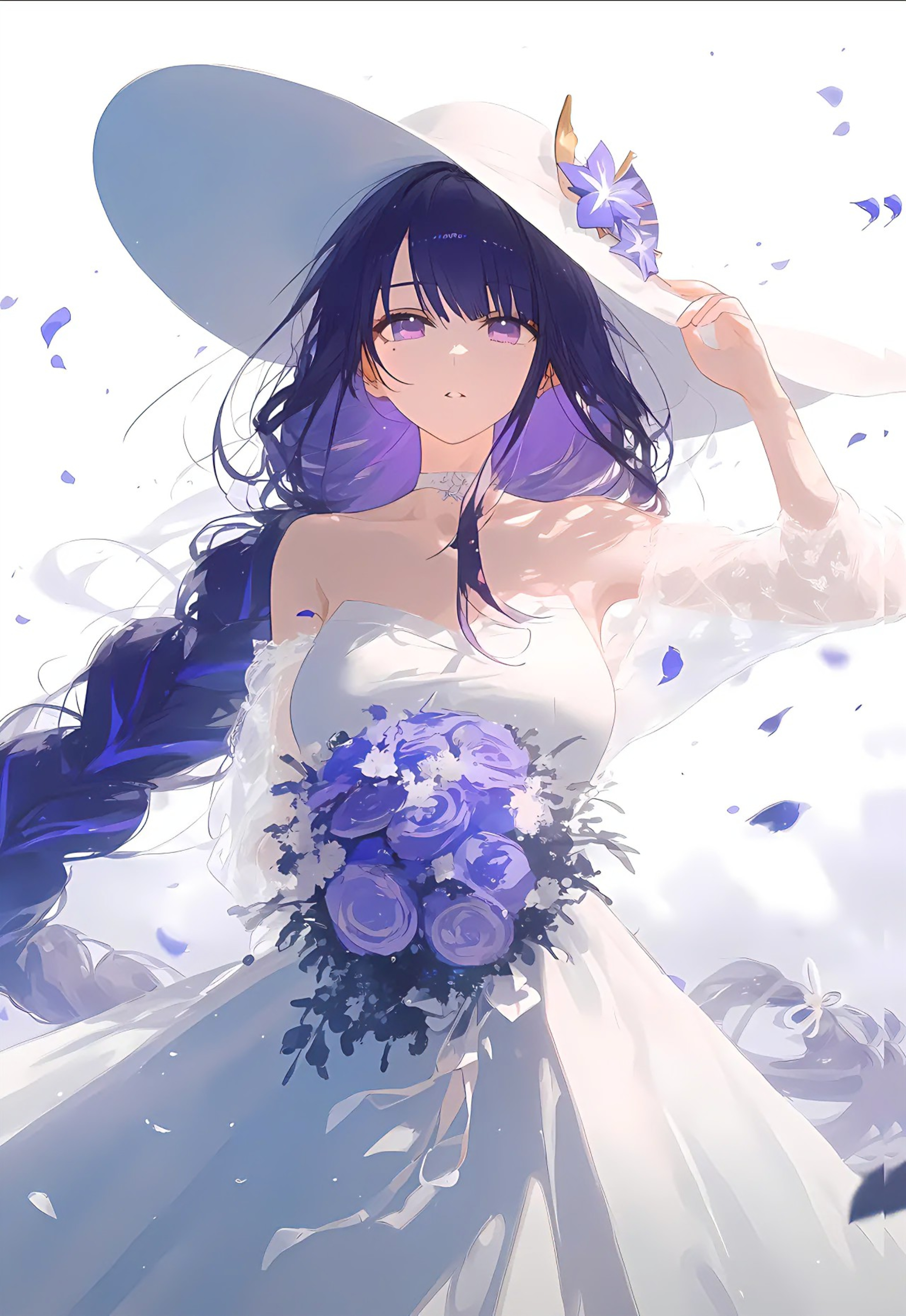 原神 二次元美图 原神女角色纯白花嫁系列高清壁纸