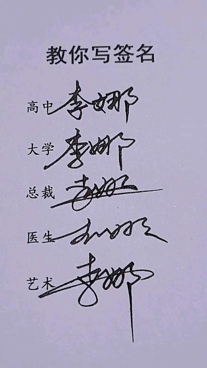 李娜的签名设计你喜欢哪个