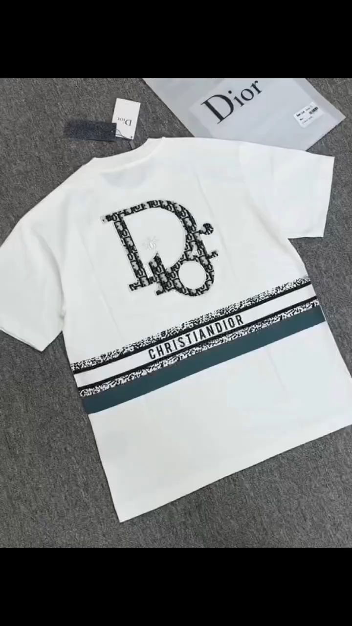 迪奥男士刺绣字母短袖t恤