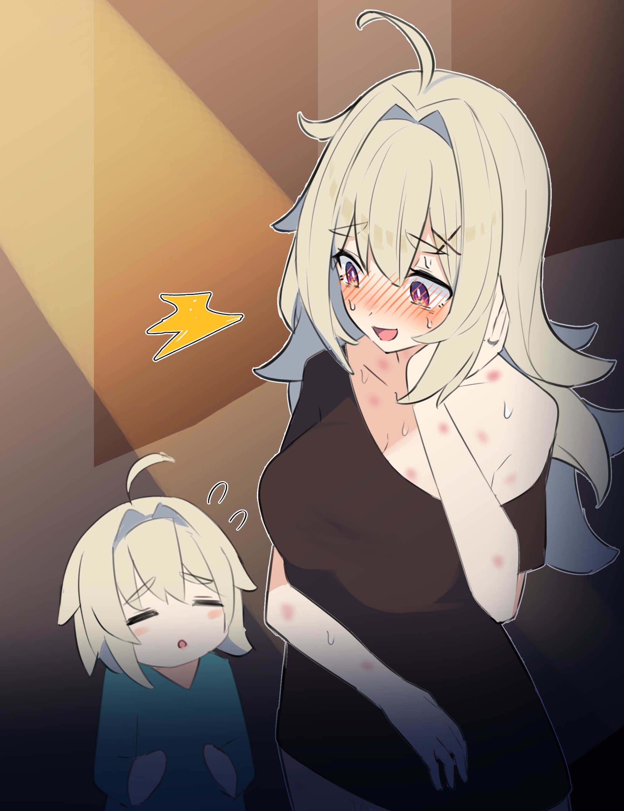 二次元 好奇怪啊为什么家里的蚊虫只咬妈妈