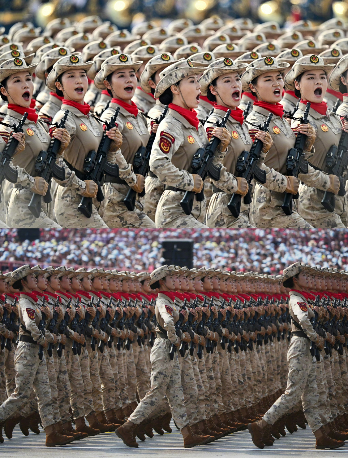 我们英姿飒爽的女兵女兵 祖国万岁