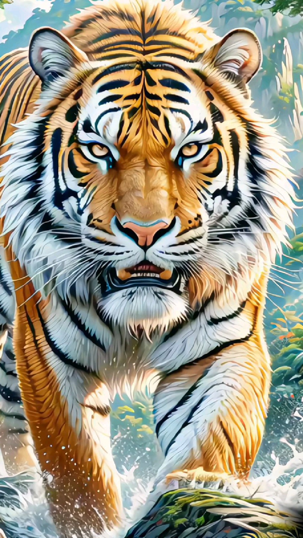 每天看一分钟老虎的眼睛,可以提高你的胆识和霸气