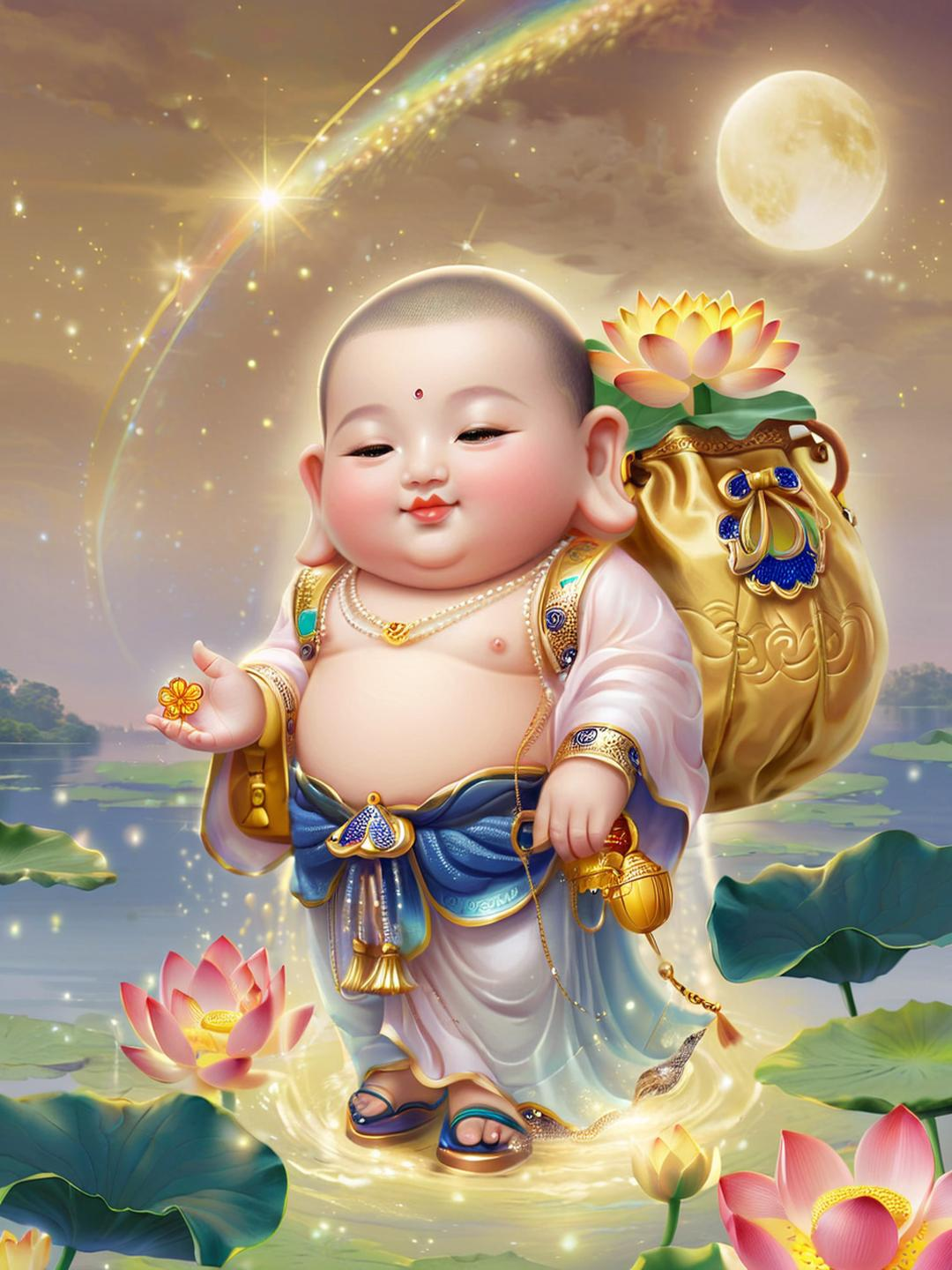 可爱的小弥勒佛,心中有爱化吉祥