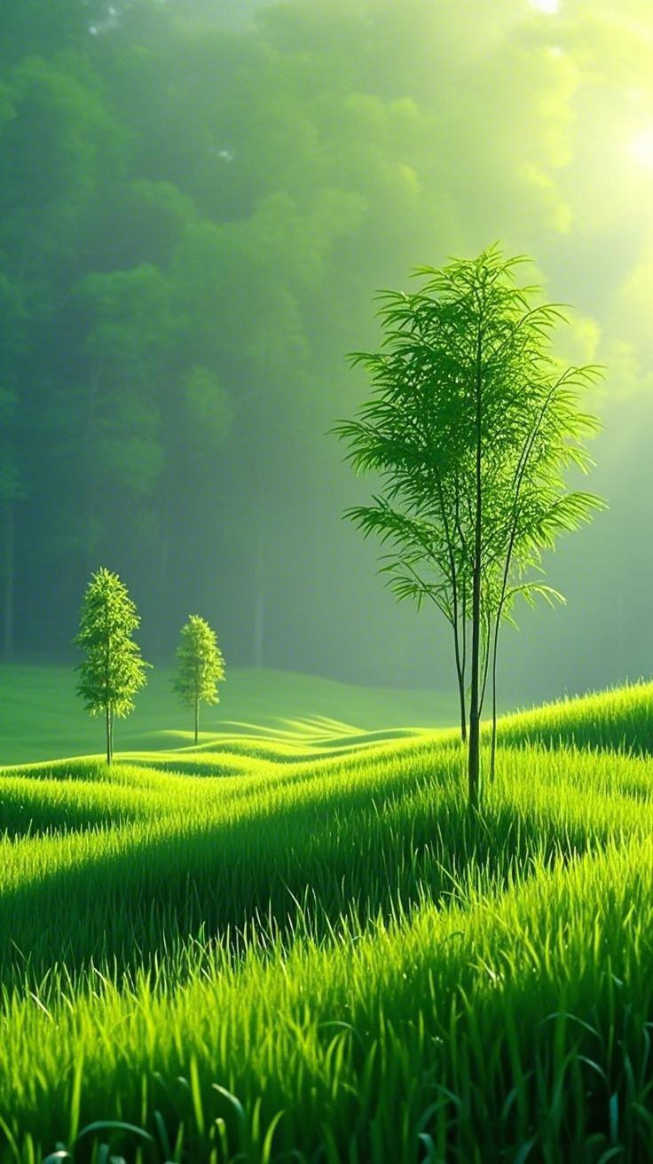 你该换绿色护眼屏保了