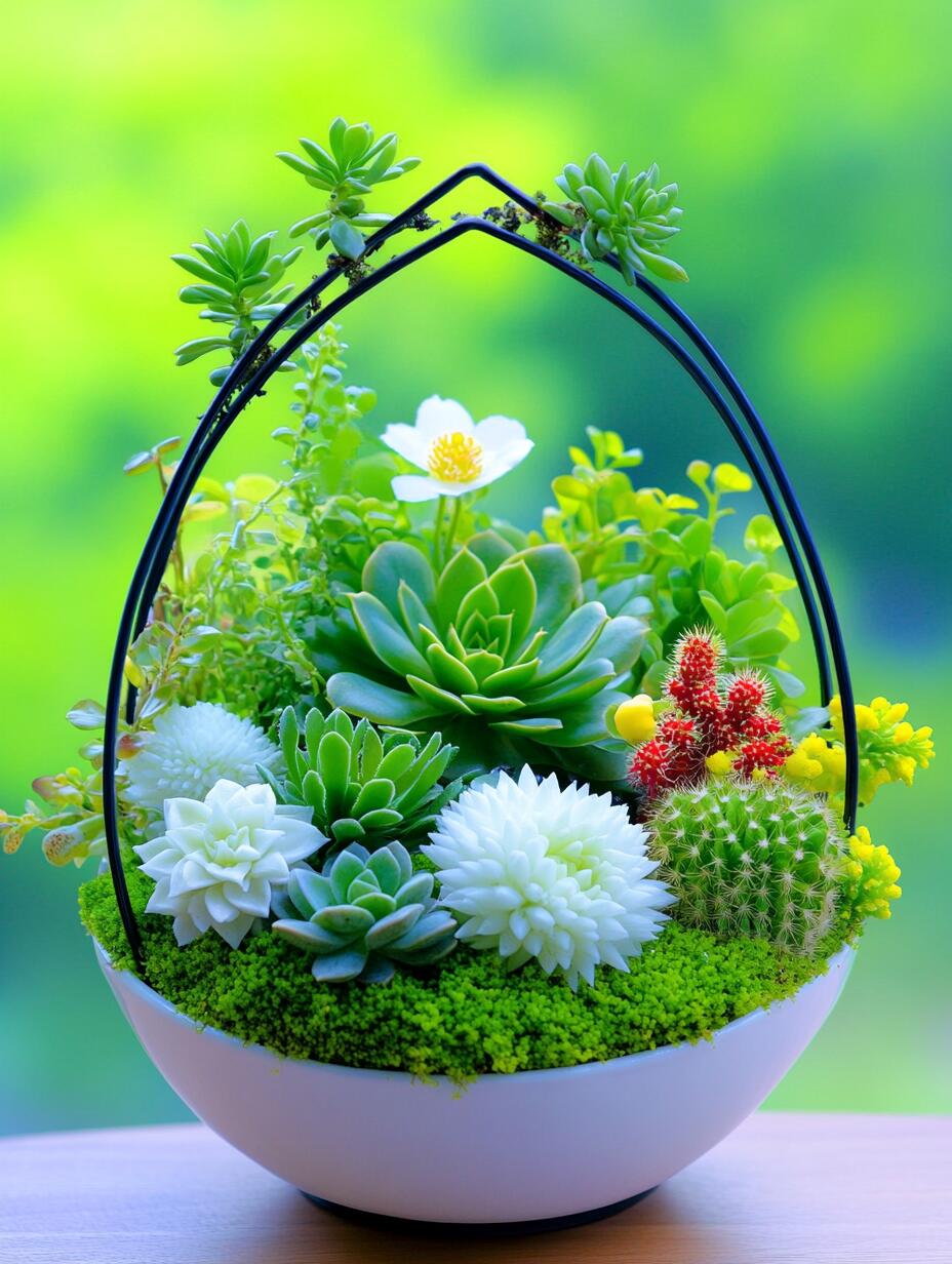 多肉植物造景微景观,满眼的绿!