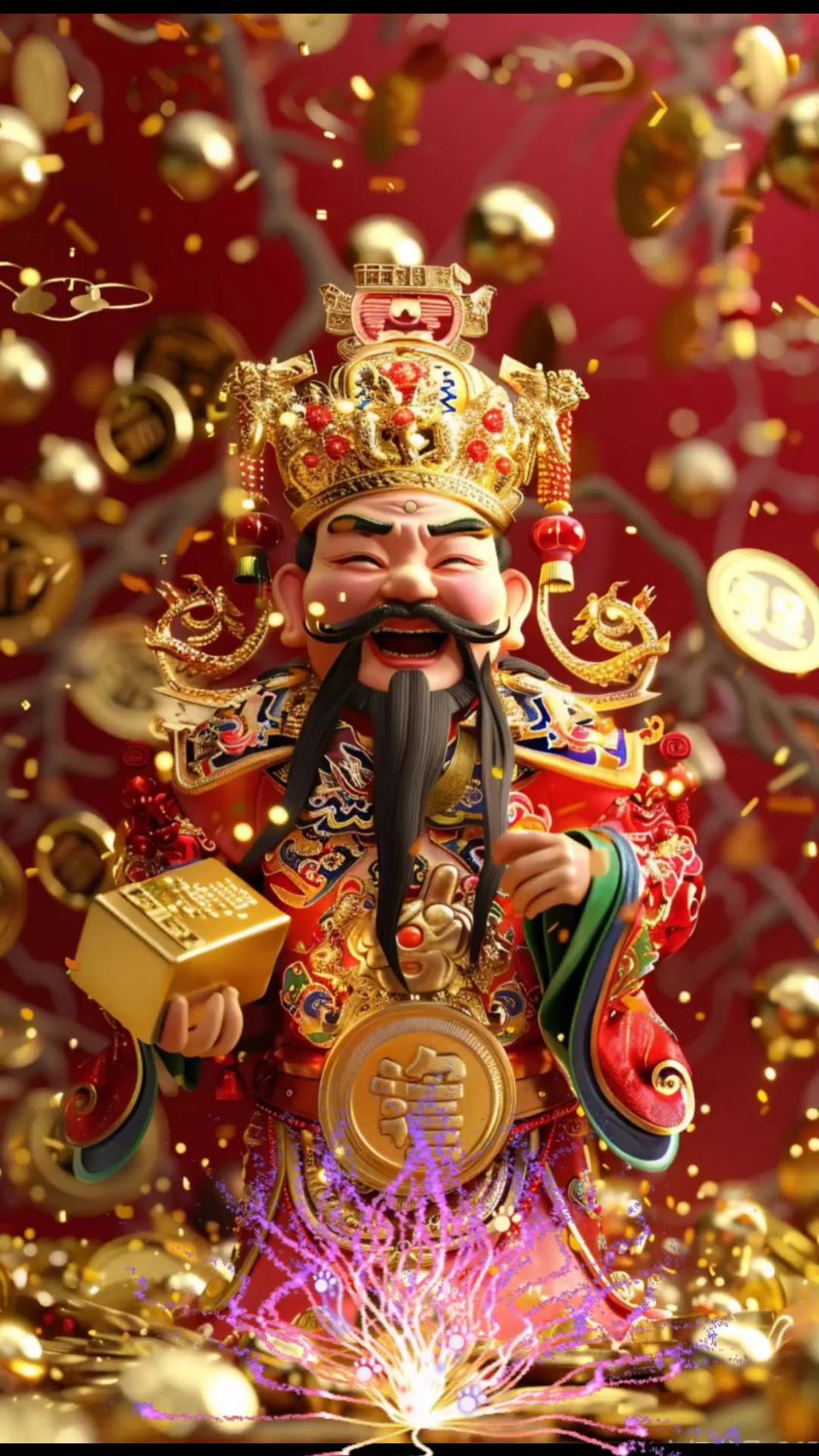 财神驾到,恭喜发财,大吉大利,福气满满!